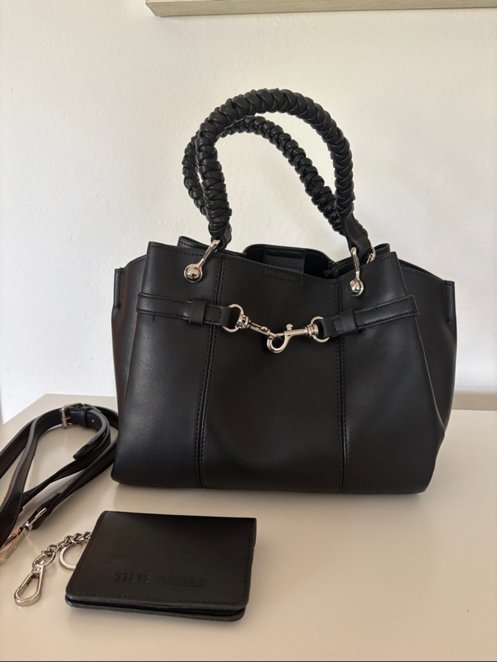small Steve Madden Buckel Purse With Strap and Small wallet - Picture 4 of 7